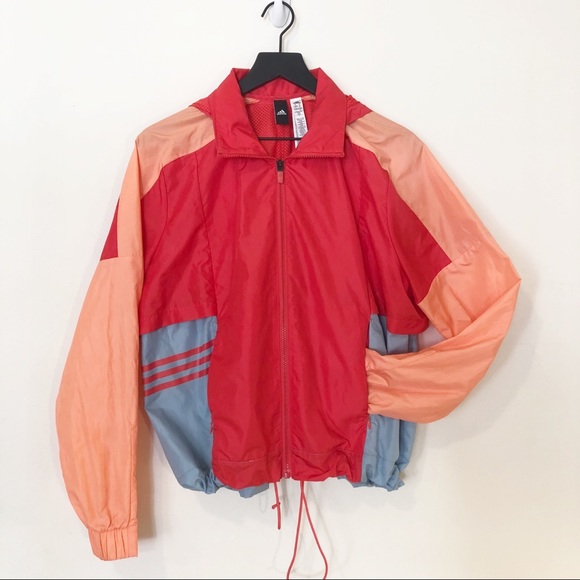 adidas Jackets & Blazers - Adidas Athletics ID Cropped Coral Windbreaker